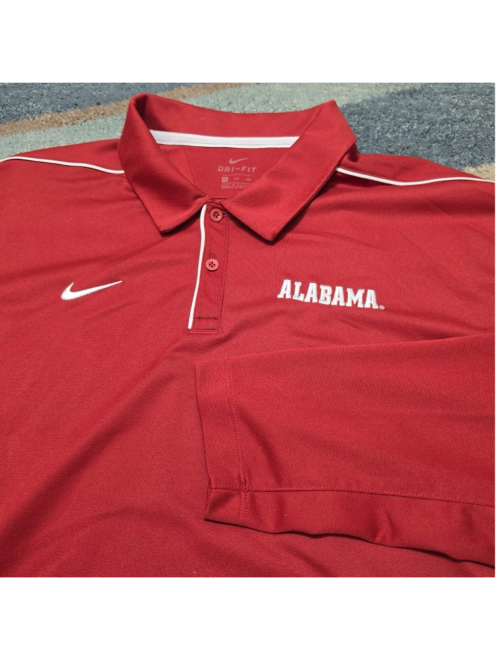 Nike Dri-Fit Alabama Crimson Tide Long Sleeve Polo Shirt Mens 3XL Red
